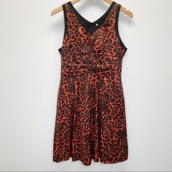 BB Dakota Almeta Wild Things Leopard Print Dress Sz 6 - Picture 3 of 8